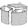 Mand 3 Sectoren, 100 Liter