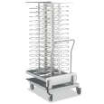 Wagen En Uittrekbare Lader, Voor 92 Borden (ø 300 Mm) Voor Oven 20x GN 2/1 (ruimte 75 Mm)