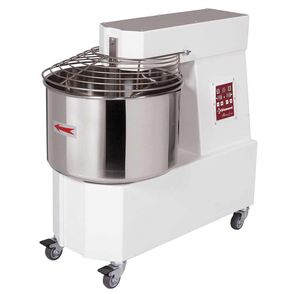 Diamond Spiraalkneder Capaciteit 33/25kg | 2 Snelheden | Automatisch | 230v | Op Wielen