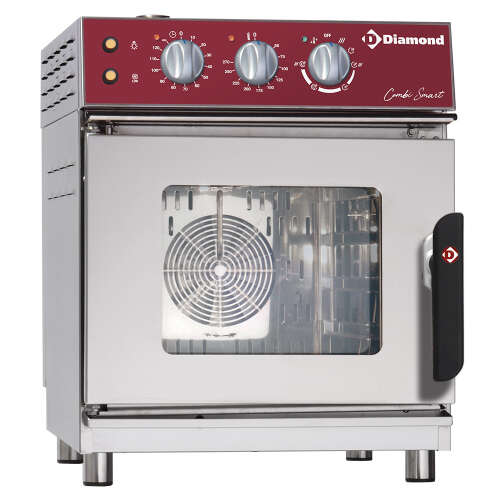 Diamond Hetelucht-/stoomoven | 4 Niveaus (GN) | 230v | Bevochtiging Automatisch | 523x666x667mm