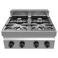 Gold Catering Equipment 650 SERIE | Tafelmodel | Gas | 4 Branders | 4x 6.5kW | 700x650x300/540mm
