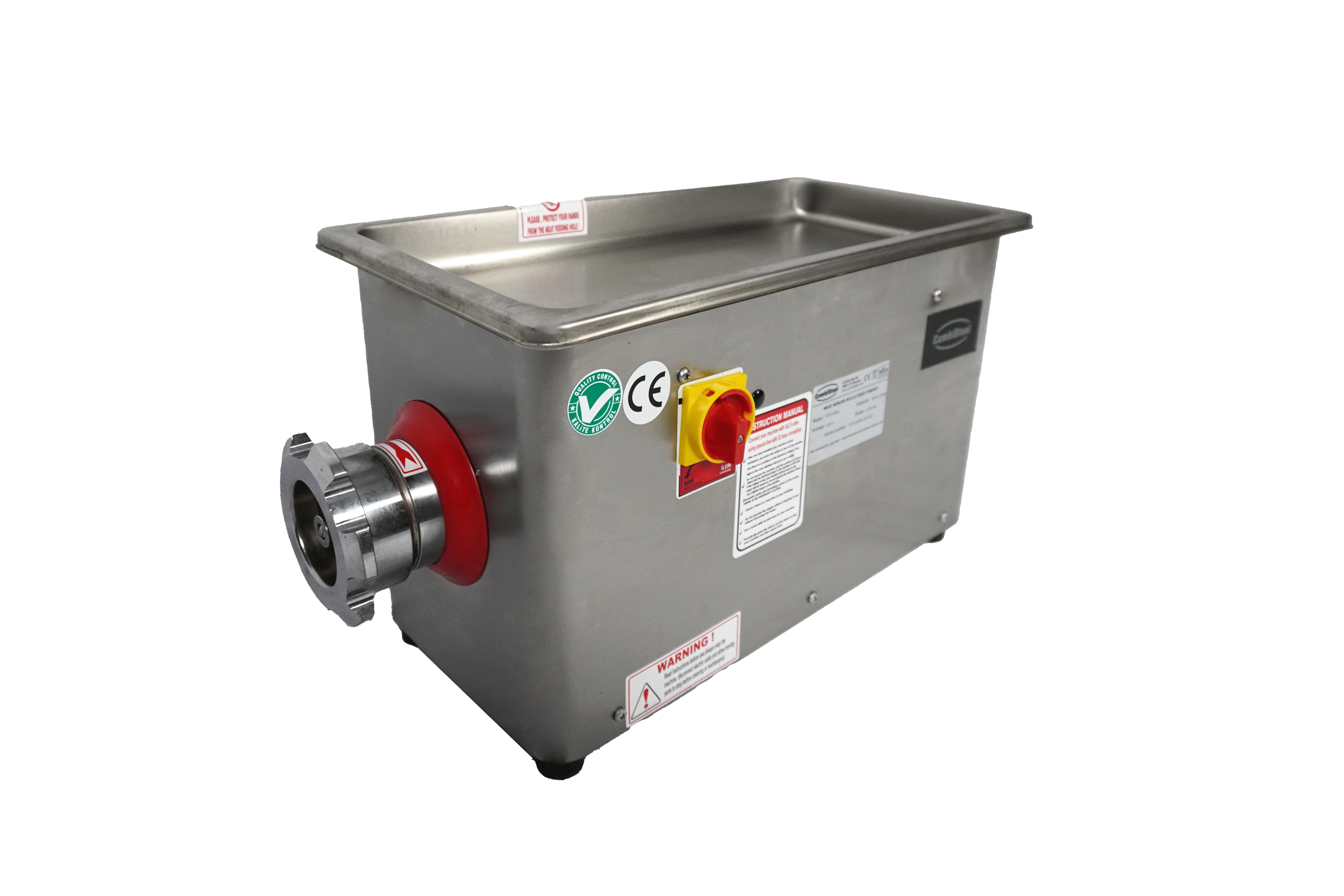 Combisteel Gehaktmolen | Mes N°12 (Ø120mm) | 90kg/u | Vaste Kop | 230v | 310x650x400mm