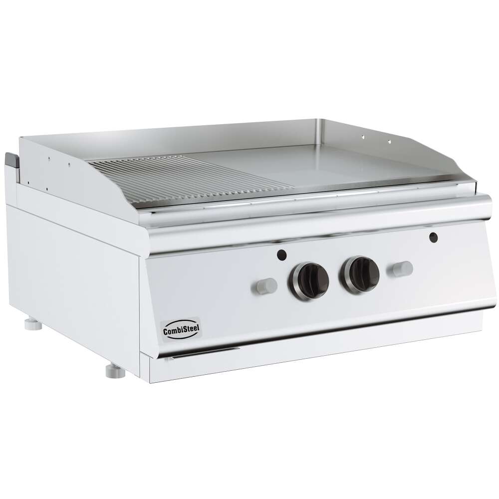 Combisteel Bakplaat Base 700 | Gas | Chroom/geribd | 800x700x300mm