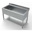 Combisteel Spoeltafel | RVS | Grote Spoelbak | Achter Rand | 1400x700x850/950mm