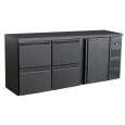 CombiSteel Barkoelkast | 537L | Zwart | 0°C/+10°C | Geforceerd | 1 Draaideur + 4 Laden | 2002x513x860mm