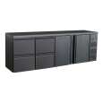 CombiSteel Barkoelkast | 698L | Zwart | 0°C/+10°C | Geforceerd | 2 Draaideuren + 4 Laden | 2542x513x860mm