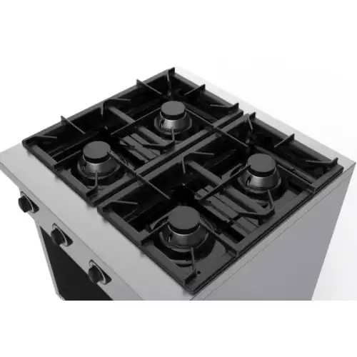 UnniCooking Fornuis 4 Branders | Gas | Open Onderstel | 700x700x(h)850/900