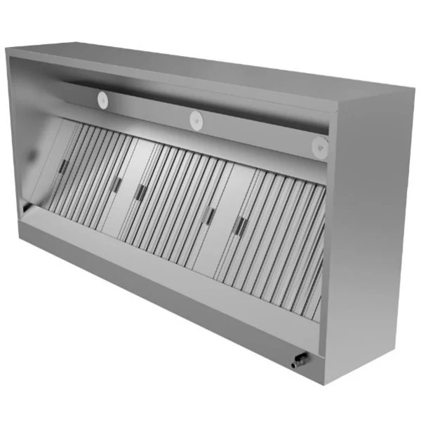 Unninox Afzuigkap Doosmodel | RVS | 2500x950x400(h)mm