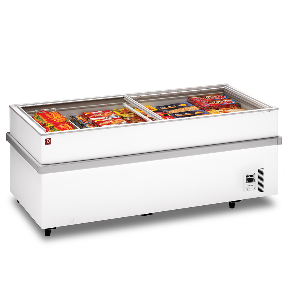 Diamond Supermarkt Vrieskist | 900L | Wit | Geforceerd | Schuifdeksels | 2050x960x780mm