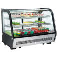 Koelvitrine | 160L | RVS/zwart | +1°c/+12°c | Geforceerd | 3 Niveaus