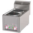 Diverso by Diamond Fornuis | COOKING LINE 600 | Elektrisch | 2 Kookpunten Ø180 | 4kW | 400V | 330x600x290/435mm