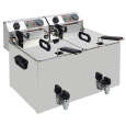 Diverso by Diamond Friteuse | Elektrisch | 10+10L | 0°C/180°C | Aftapkranen | 9kW | 2x 400V | 560x450x320mm