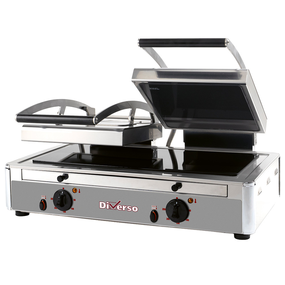 Diverso By Diamond Paninigrill | Dubbel | Keramisch Oppervlak | 230v | 640x445x245mm