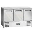 Diverso by Diamond Koelwerkbank | 219L | 3 Deuren 1/1 GN | +2°C/+8°C | Statisch + Ventilator | Werkblad Afneembaar | 1365x700x850mm