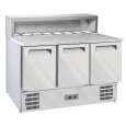 Diverso By Diamond Horeca Pizzawerkbank | 3 Deuren 1/1 GN | Boven 8x 1/6 GN | Statisch + Ventilator | 1365x700x850mm