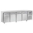 Diverso by Diamond Koelwerkbank | Energiezuinig | 331L | 4 Deuren | -2°C/+8°C | Geforceerd | Wielen | 2250x700x850mm