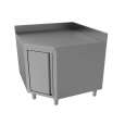 Unninox RVS Hoekwerkkast | Deur | Achter Rand | 700 Diep | 1000x1000x850/900(h)mm