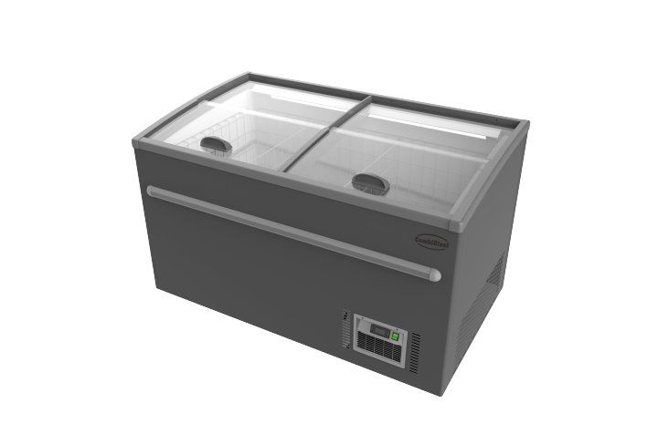 Combisteel Supermarkt Vrieskist | 530L | Grijs | Statisch | Schuifdeksels | 1450x850x870mm