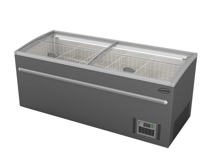 Combisteel Supermarkt Vrieskist | 850L | Grijs | Statisch | Schuifdeksels | 2100x850x870mm