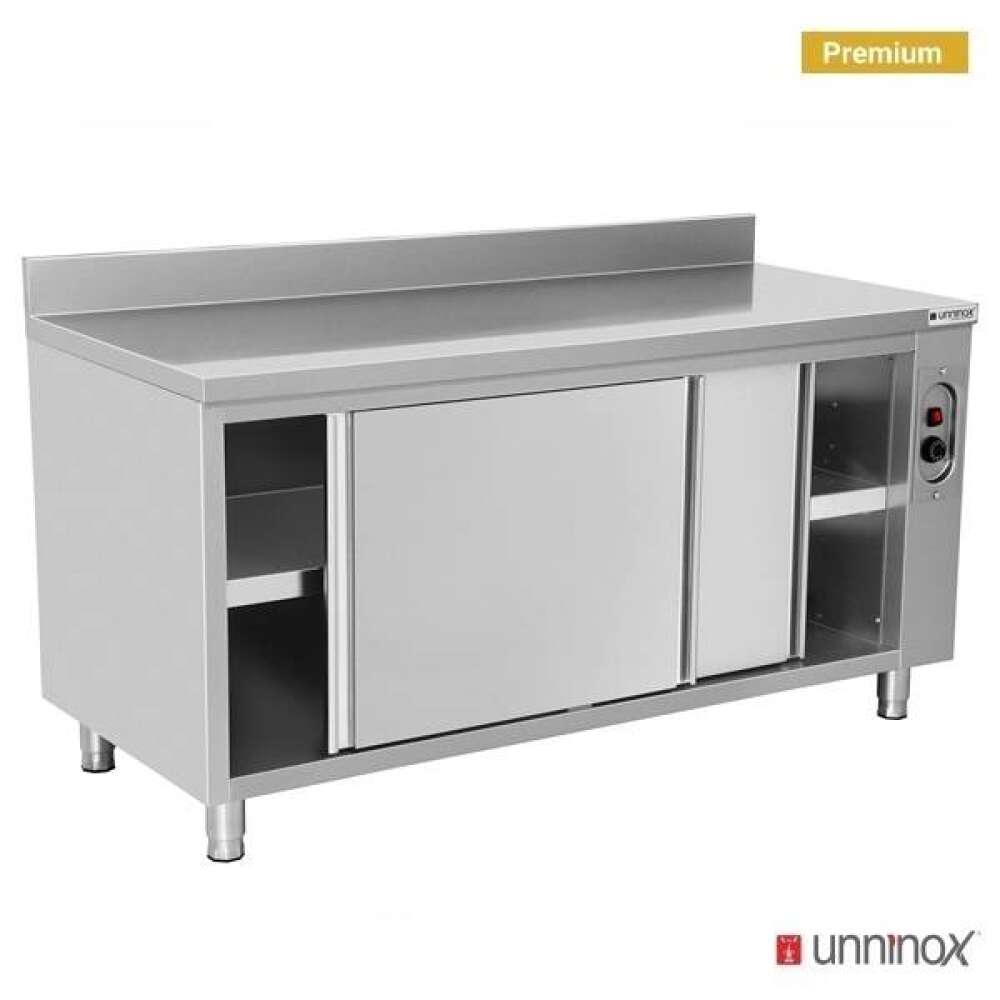 Unninox Warmhoudkast | RVS | Schuifdeuren | 30°C/80°C | Achter Rand | 1000x600x850/900mm