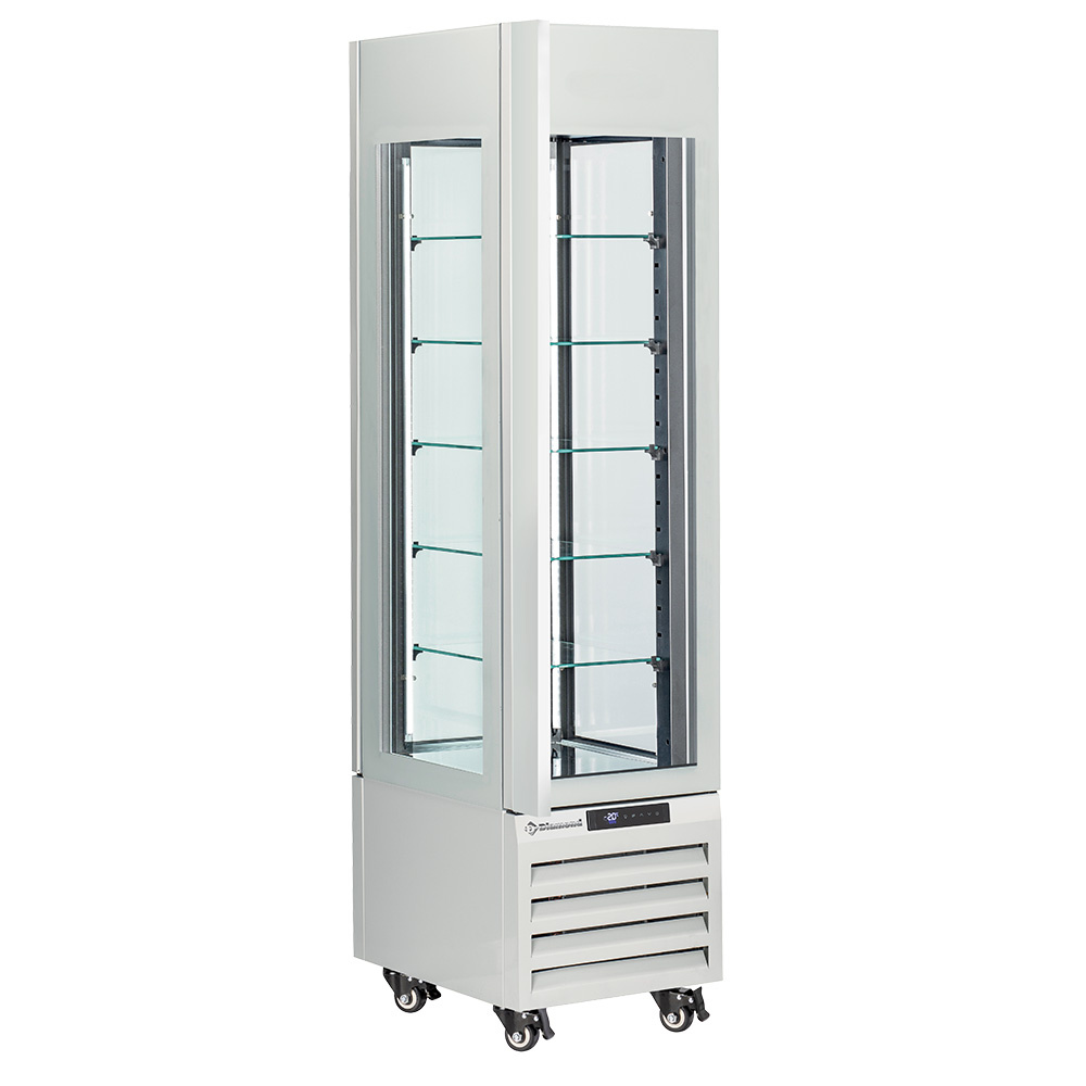 Diamond Gebaksvitrine | 260L | Wit | Geforceerd | 6 Niveaus | Wielen | 450x650x1900mm