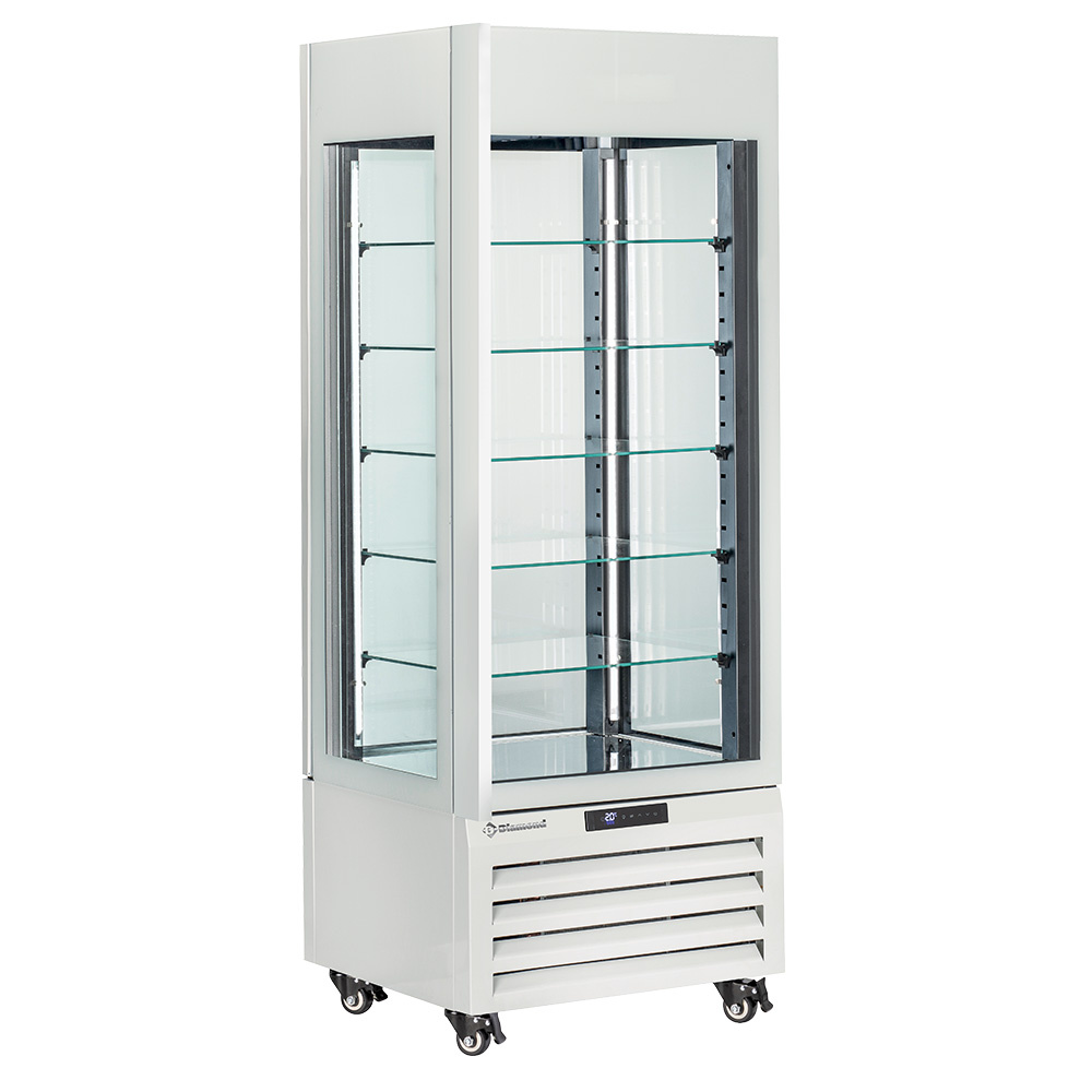 Diamond Koel-/Vriesvitrine | EXALTA | 440L | Wit | +5°C/-22°C | Geforceerd | 6 Niveaus | Wielen | 700x650x1900mm