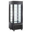 Diamond Chocoladevitrine | 440L | Zwart | Geforceerd | 6 Niveaus | Wielen | 700x650x1900mm