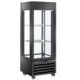 Diamond Wijnkoelvitrine | EXALTA | Energiezuinig | 440L (90x 75cl) | Zwart | 1 Zone | 0°C/+10°C | Geforceerd | Wielen | 700x650x1900mm