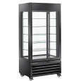 Diamond Gebaksvitrine | 600L | Zwart | Geforceerd | 6 Niveaus | Wielen | 900x650x1900mm