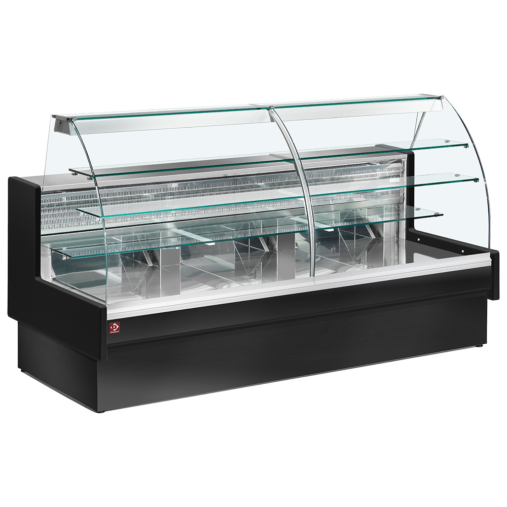 Diamond Banket Koeltoonbank | Statisch | Zonder Reserve | Zwart | 2200x980x1237mm