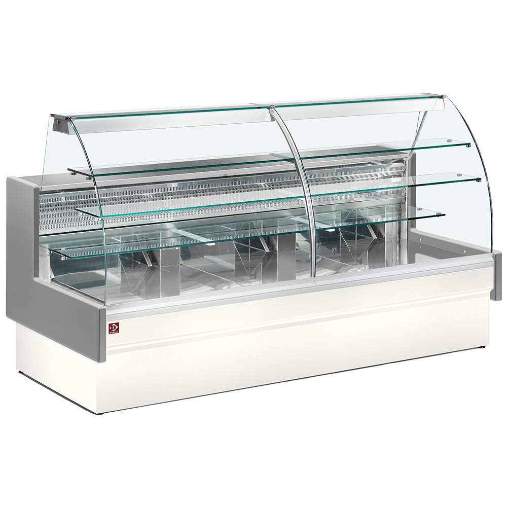 Diamond Banket Koeltoonbank | Verona Line | Statisch | Zonder Reserve | Grijs/wit | 2900x980x1237mm