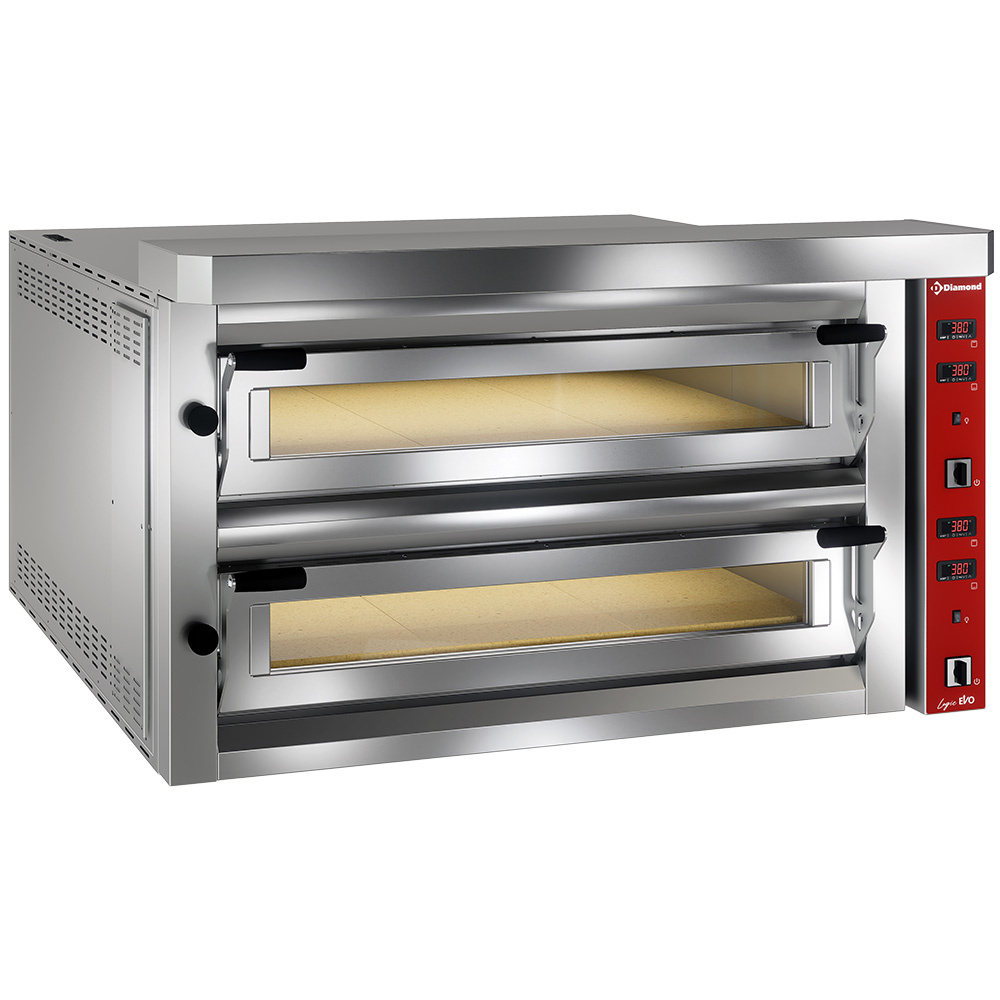 Diamond Pizza Oven | 2x 9 Pizza’s Ø350mm | 400°C | Stapelbaar | 1390x1270x730mm