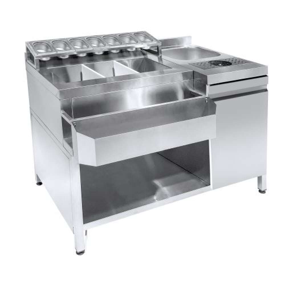 CombiSteel Cocktail Bar Station | Spoelbak & Speedrail