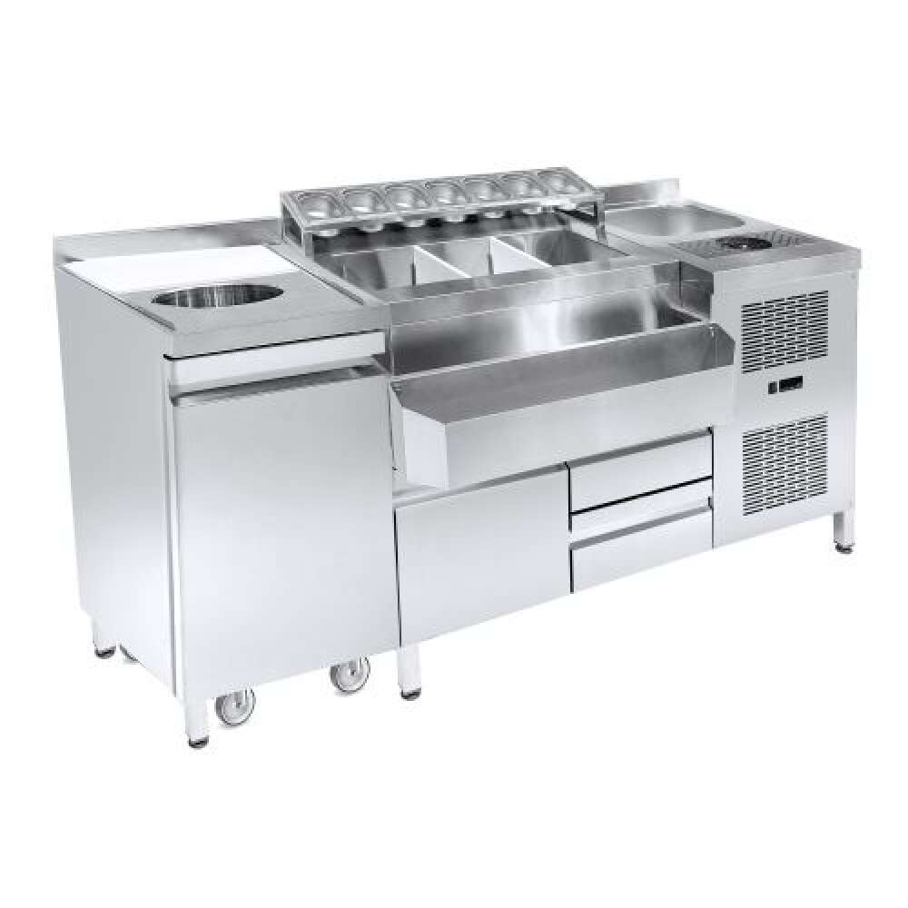 CombiSteel Gekoelde Cocktail Bar Station | RVS | 230V