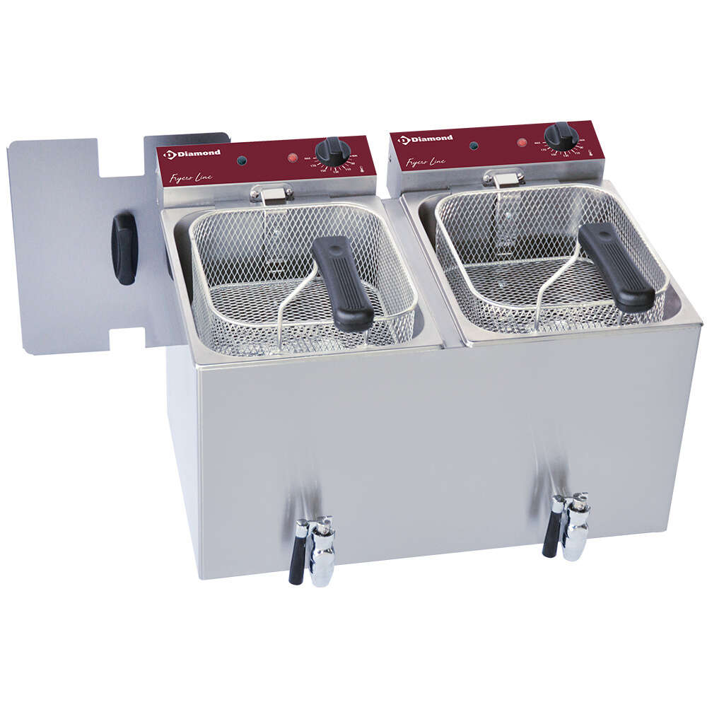Diamond | FRYERS LINE | Dubbele Friteuse | Elektrisch | 8+8L | 0°C/190°C | 6kW | 2x 230V | 545x445x350mm