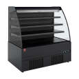 Diamond Wandkoeling | RIMINI LINE | Zwart | +1°C/+7°C | Statisch + Ventilator | Open | Intern Nachtgordijn | 868x852x1500mm