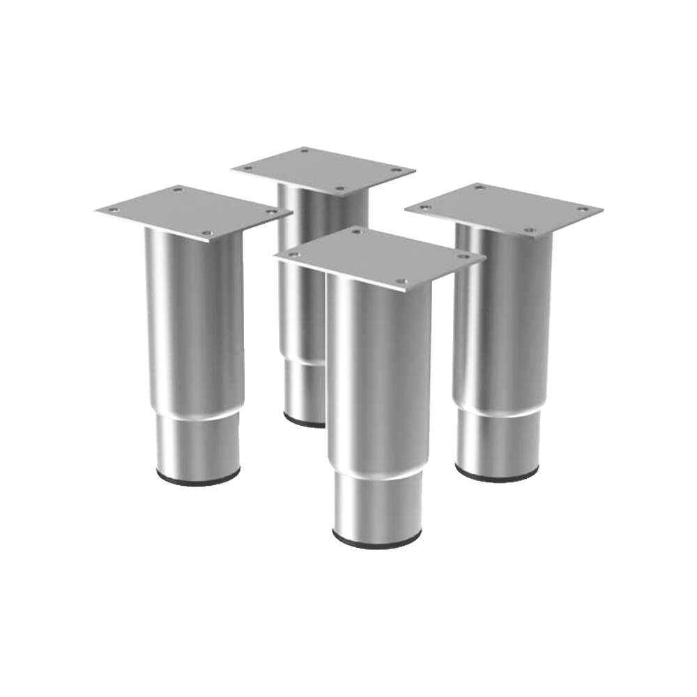 Set van 4 verstelbare roestvrijstalen poten (h.125mm)