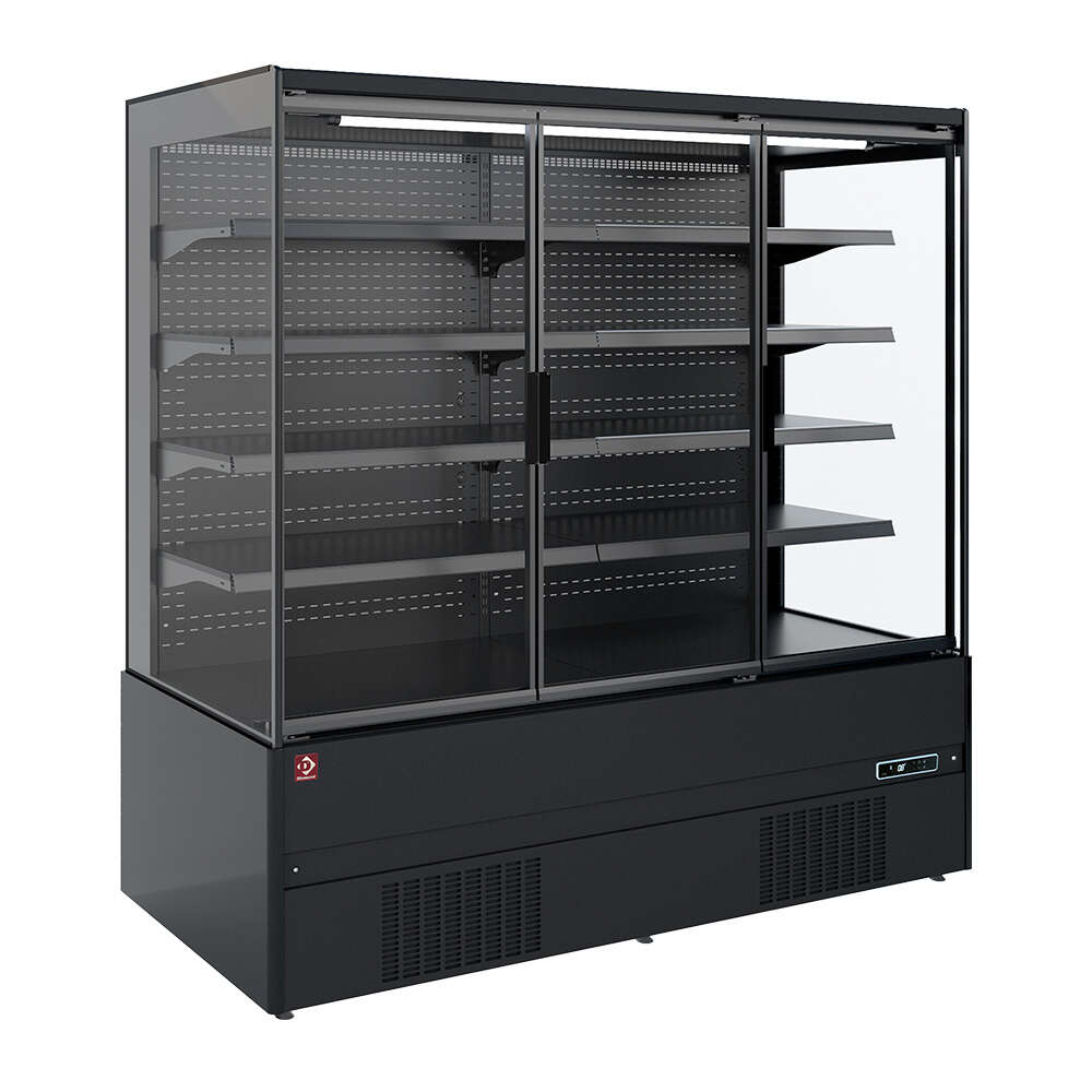 Diamond Wandkoeling | IMOLA LINE | Zwart | -1°C/+5°C | Statisch + Ventilator | Draaideur | 866x852x1920mm