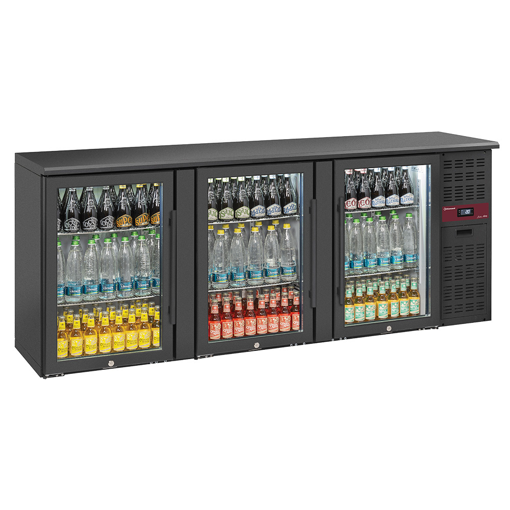 Diamond Barkoelkast | BOTTLES EVO | 500L | Zwart | +2°C/+8°C | Statisch + Ventilator | Draaideuren | 2085x535x860mm