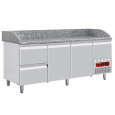 Diamond Pizzawerkbank | 415L | 2 Deuren + 3 Laden EN600x400 | -2°C/+8°C | Statisch/Geventileerd | 2020x800x856/1100mm