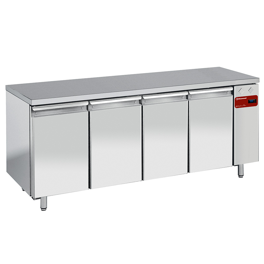 Diamond Vrieswerkbank zonder Koelgroep | 4 Deurs | GN 1/1 | Geventileerd | 2040x700x880/900mm