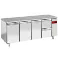Diamond Koelwerkbank | 3 Deuren + 2 Laden | -2°/+8° | Voor Remote Unit | Geventileerd | 2040x700x880/900mm