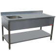 Diamond Cheftafel | 1 Kuip Links | Achter Rand | 1400x700x880/900mm