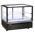 Diamond Warmtevitrine | Panoramisch | Zwart | Geventileerd | 2 Niveaus | 785x675x720mm