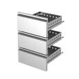 Ladenset | BarLine | RVS | 3 Laden | 560x550x805mm