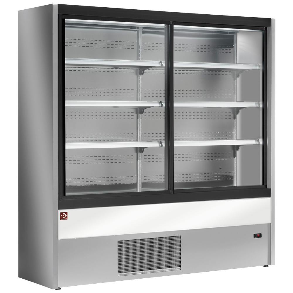Diamond Wandkoeling | PADOVA | Grijs/Wit | +3°C/+6°C | Geforceerd | Schuifdeuren | 2000x570x2000mm
