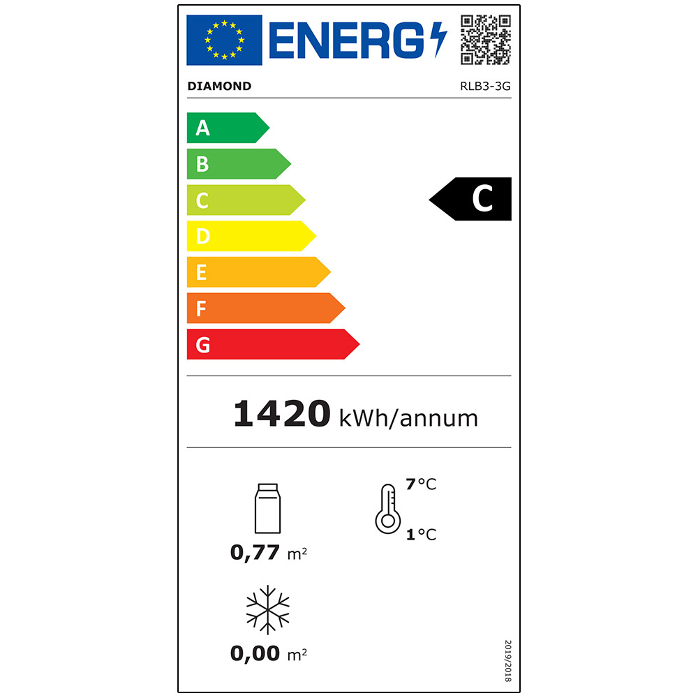 Diamond Barkoelkast | BOTTLES EVO | 500L | Zwart | +2°C/+8°C | Statisch + Ventilator | Draaideuren | 2085x535x860mm - Afbeelding 2