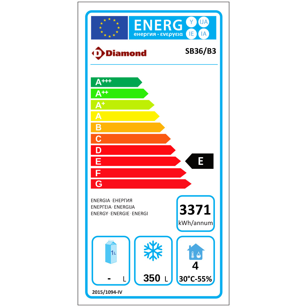 Diamond Vrieswerkbank | Compact Line EVO | 350L | 3 Deuren | −10°C/−18°C | Statisch + Ventilator | Werkblad Afneembaar | Wielen | 1365x700x880mm - Afbeelding 2
