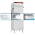 Diamond vaat/pottenwasser doorschuif met inlooptafel, uitlooptafel en spoeldouchekraan | 600x500mm mand + waterverzachter | 400V | 2620x740x1510/1945mm