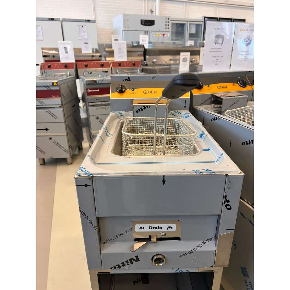 Gold Catering Equipment Friteuse | 12L | 400V | Aftapkraan | 325x650x410/550mm